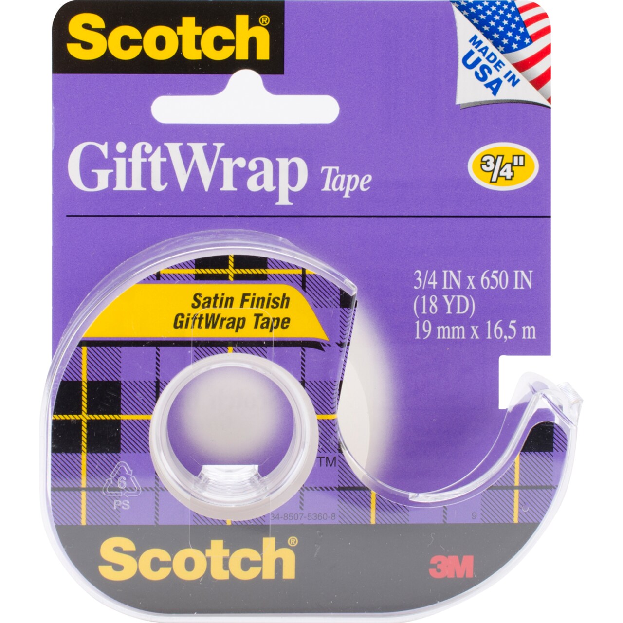 Scotch Gift Wrap Tape .75x65-Satin Finish